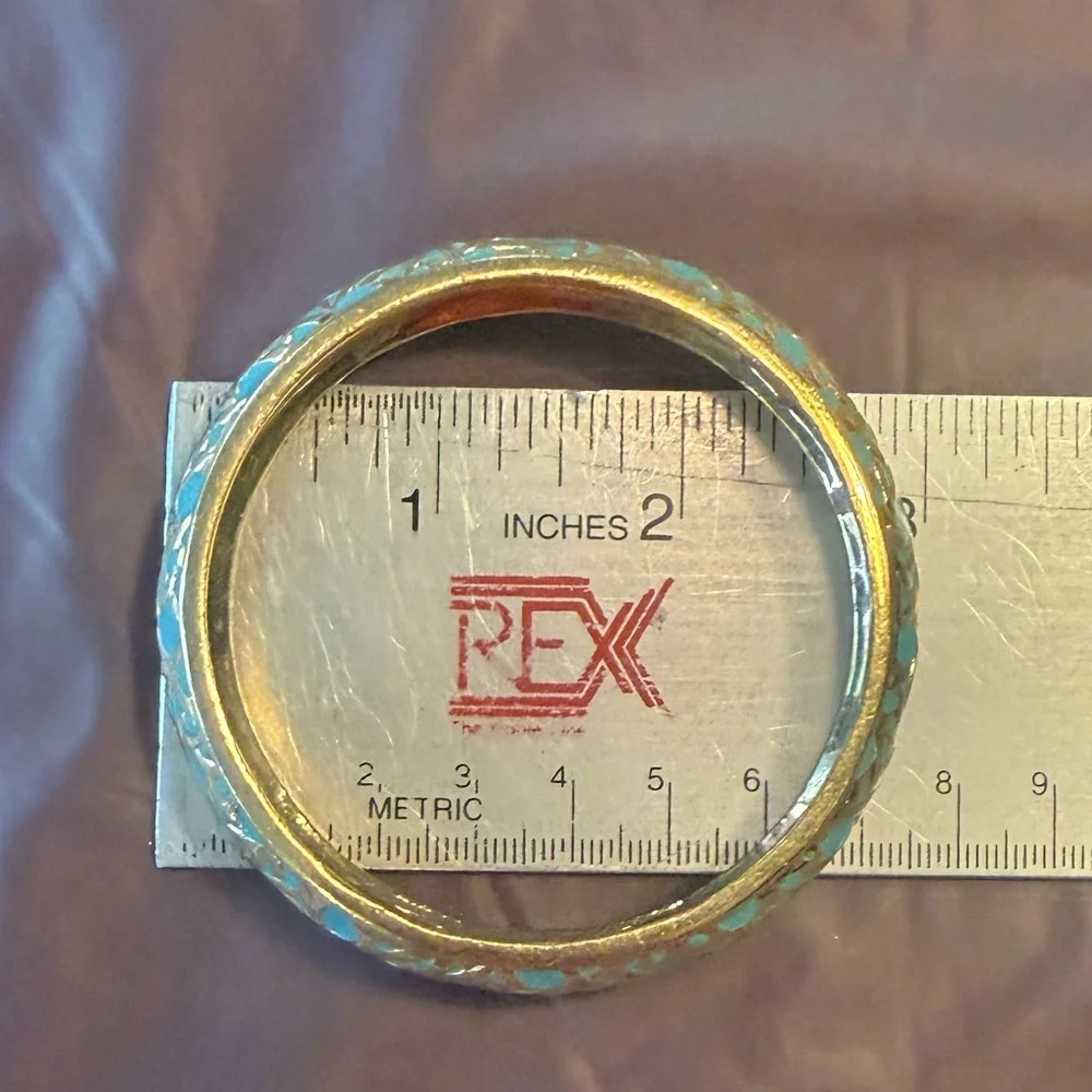 kate spade Gold-Tone Turquoise Enamel Cloisonné Bangle - Picture 5 of 8
